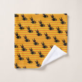 Chat noir mignon (Gant de toilette)