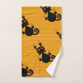 Chat noir mignon (Serviette à main)