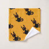 Chat noir mignon (Gant de toilette)