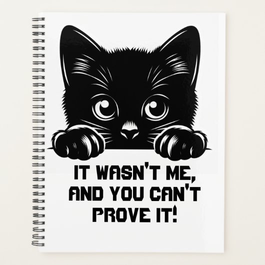 Chat noir mignon avec citation amusante (Devant)
