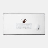 Chat noir mignon avec sorcière Casquette, chauves- (Clavier et souris)