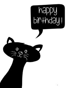 Cartes Postales Joyeux Anniversaire Chat Noir Originales Zazzle Be