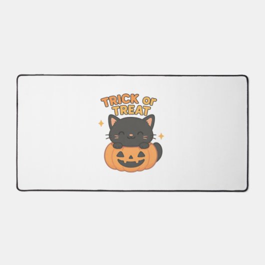 Chat noir mignon en Citrouille - Trick ou Treat Ka (Recto)