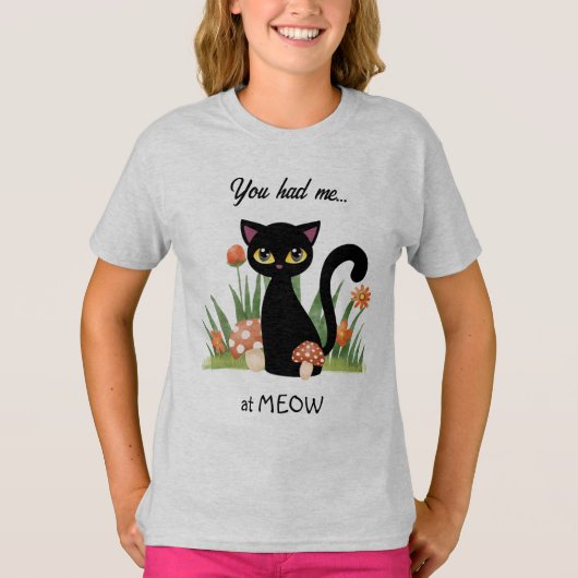 Chat Noir mignon m'avait eu au T-shirt Meow (Devant)