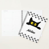 Chat noir mignon personnalisé (Devant avec enveloppe)