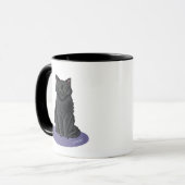 Chat noir Mug à café à deux tons (Devant gauche)
