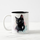 Chat noir mug ajouter son propre texte (Gauche)