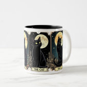 Chat Noir Mug Tarot Café Cat Thème Mug Cadeau (Devant droit)