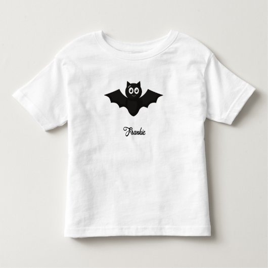 Chat noir Nom personnalisé T-shirt Toddler (Devant)