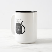 Chat noir paresseux Mug (Devant gauche)