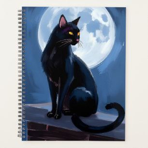 Chat Noir Peinture d'Animal de Compagnie sous la