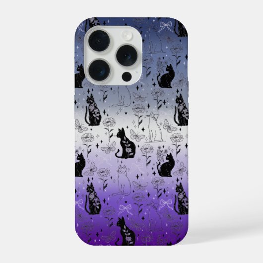 Chat noir Pride Bouton Lesbienne - Mystical Witchy (Verso)