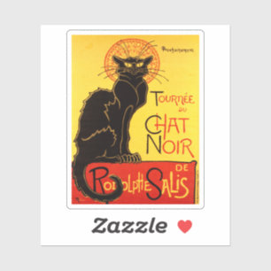 Chat Noir  Retro Belle Epoque  Cat Sticker