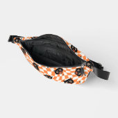 Chat noir rétro Motif chèque orange (Ouvrir)