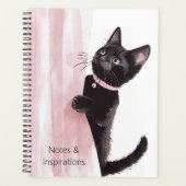 Chat Noir Rideau Rose (Devant)