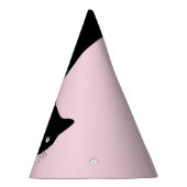 Chat noir rusé Chapeau de fête rose (Droite)