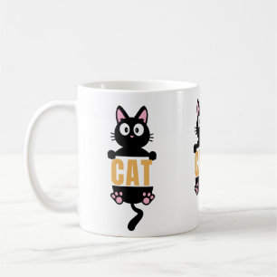 Chat noir sassy, tasse de chat noir, Cadeau Amoure