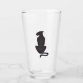 Chat noir Silhouette Collins verre tumbler (Devant)