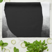 Chat noir Silhouette Serviette de cuisine (Plié)