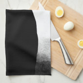 Chat noir Silhouette Serviette de cuisine (Quart Plié)