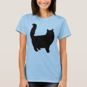 CHAT NOIR SILHOUETTE T-SHIRTS D'ART (Devant)