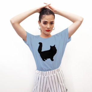 CHAT NOIR SILHOUETTE T-SHIRTS D'ART