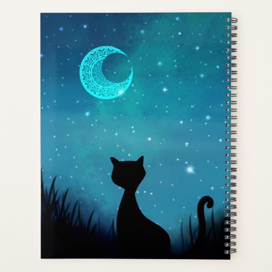 chat noir Starry nom du ciel étoilé année (Dos)