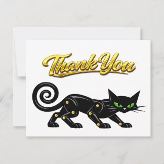 Chat noir steampunk atomique futuriste Merci