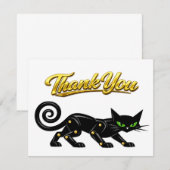 Chat noir steampunk atomique futuriste Merci (Devant / Derrière)