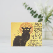 Chat Noir Steinlen Belle Epoque Art Briefkaart (Staand voorkant)