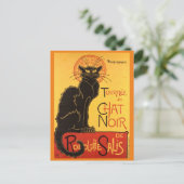 Chat Noir Steinlen Belle Epoque Art Briefkaart (Staand voorkant)