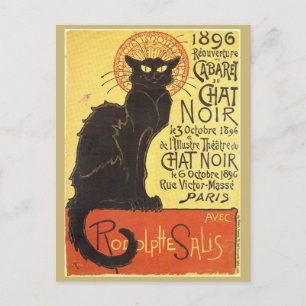 Chat Noir Steinlen Belle Epoque  Art Briefkaart