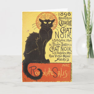 Chat Noir Steinlen Belle Epoque  Art Kaart