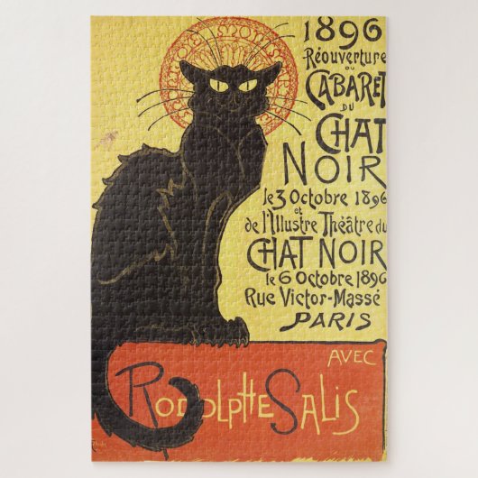 Chat Noir Steinlen Belle Epoque  Art Legpuzzel (Verticaal)