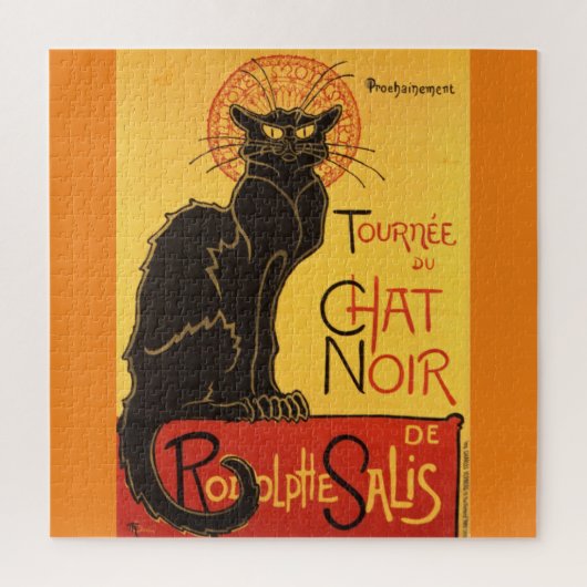 Chat Noir Steinlen Belle Epoque Art Legpuzzel (Verticaal)