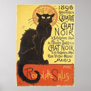 Chat Noir Steinlen Belle Epoque  Art Poster