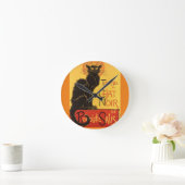 Chat Noir Steinlen Belle Epoque  Art Ronde Klok (Huis)