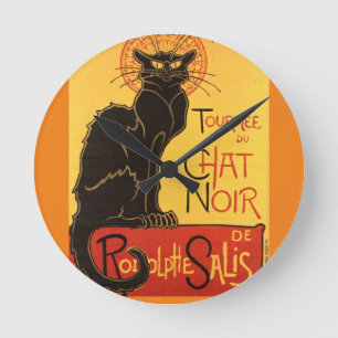 Chat Noir Steinlen Belle Epoque  Art Ronde Klok