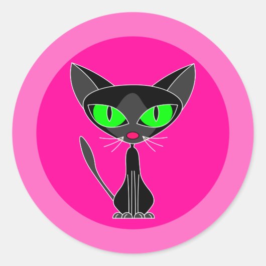 Chat noir, Stickers rose (Devant)