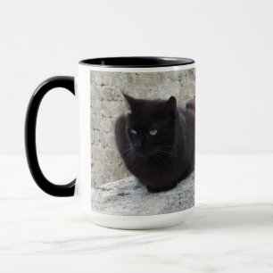 Chat noir tasse personnalisée - choisir style & co