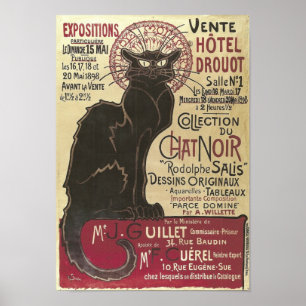 Chat Noir, Vente Hôtel Drouot Steinlen Poster