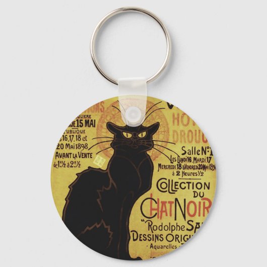 Chat Noir, Vente Hôtel Drouot Steinlen Sleutelhanger (Voorkant)