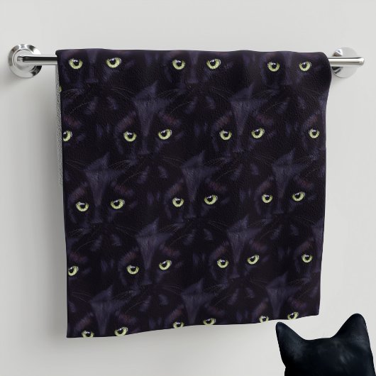 Chat noir Vert yeux Motif pour animaux de compagni