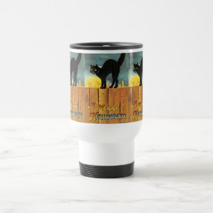 Chat noir Vintage Halloween thème Mug