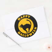Chat noir vintage - Happy Halloween Sticker (Enveloppe)
