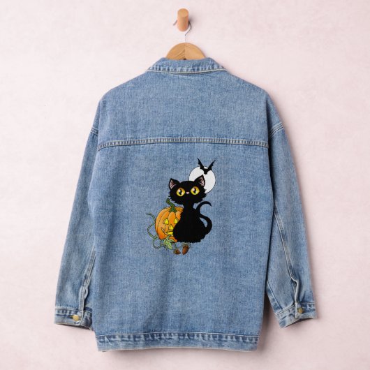 Chat noir violet Citrouille d'Halloween (Hangar)