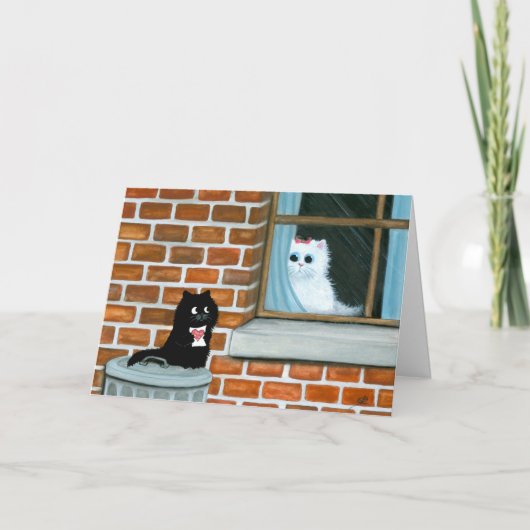 Chat noir vous serez ma carte de Valentine par (Devant)