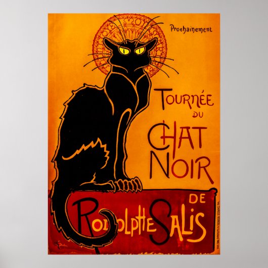 Chat Noir - Zwarte Kat Poster (Voorkant)
