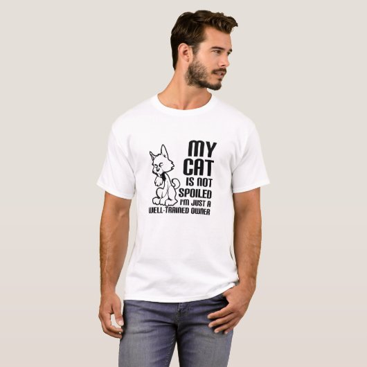 Chat non gâté T-shirt drôle (Devant entier)