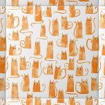 Chat orange amusant<br><div class="desc">Joli petit chat gingembre orange aquarelle. Art original de Nic Squirrell. Parfait pour les amoureux des animaux.</div>